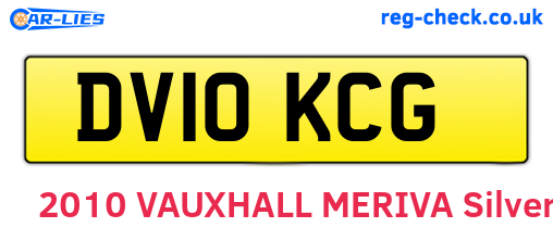 DV10KCG are the vehicle registration plates.