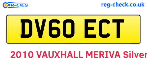 DV60ECT are the vehicle registration plates.