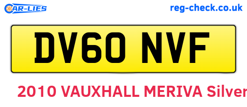 DV60NVF are the vehicle registration plates.