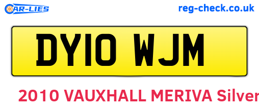 DY10WJM are the vehicle registration plates.