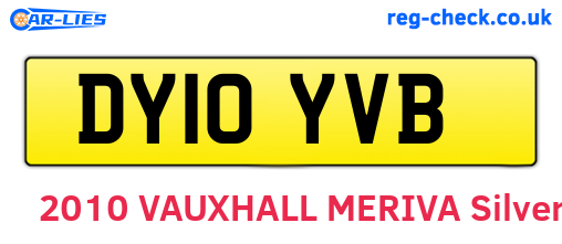 DY10YVB are the vehicle registration plates.