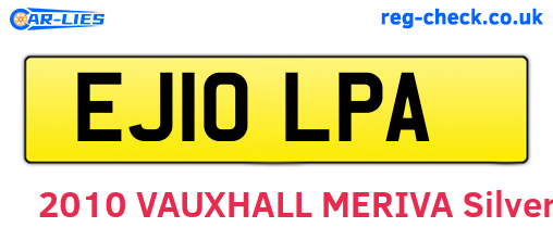 EJ10LPA are the vehicle registration plates.
