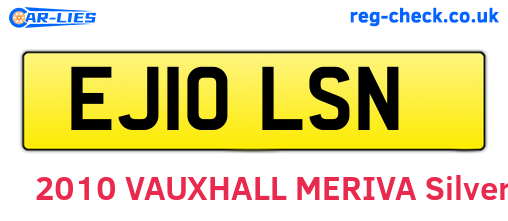 EJ10LSN are the vehicle registration plates.