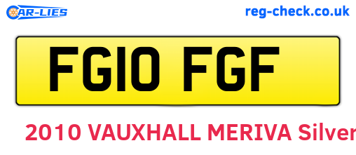 FG10FGF are the vehicle registration plates.