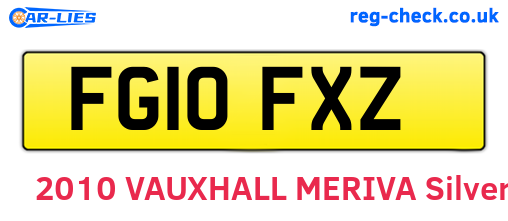 FG10FXZ are the vehicle registration plates.