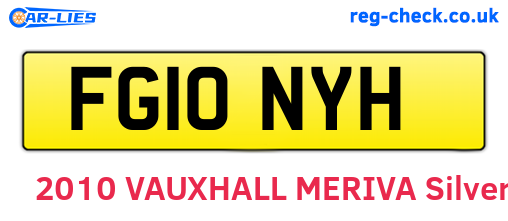 FG10NYH are the vehicle registration plates.