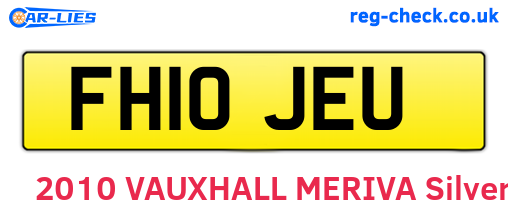 FH10JEU are the vehicle registration plates.