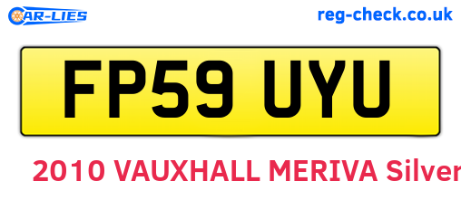 FP59UYU are the vehicle registration plates.