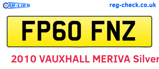 FP60FNZ are the vehicle registration plates.
