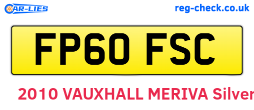 FP60FSC are the vehicle registration plates.