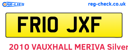 FR10JXF are the vehicle registration plates.