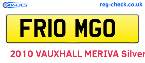 FR10MGO are the vehicle registration plates.