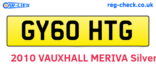 GY60HTG are the vehicle registration plates.