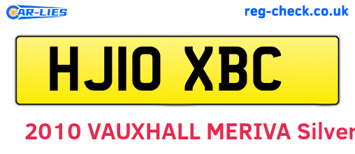 HJ10XBC are the vehicle registration plates.