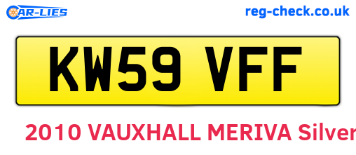 KW59VFF are the vehicle registration plates.