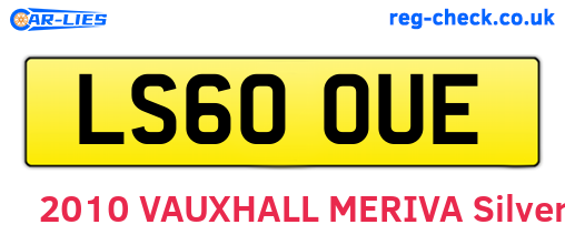 LS60OUE are the vehicle registration plates.