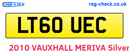 LT60UEC are the vehicle registration plates.