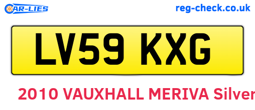 LV59KXG are the vehicle registration plates.