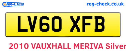 LV60XFB are the vehicle registration plates.