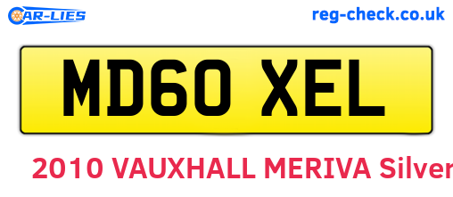 MD60XEL are the vehicle registration plates.