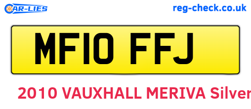 MF10FFJ are the vehicle registration plates.