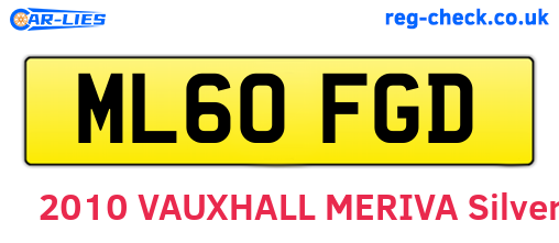 ML60FGD are the vehicle registration plates.