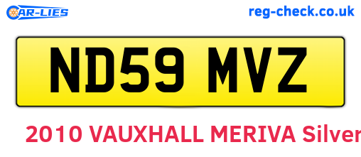 ND59MVZ are the vehicle registration plates.