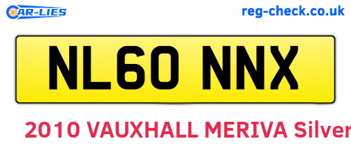 NL60NNX are the vehicle registration plates.