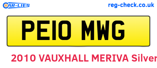 PE10MWG are the vehicle registration plates.