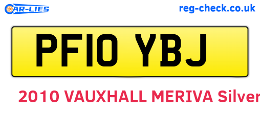 PF10YBJ are the vehicle registration plates.
