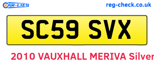 SC59SVX are the vehicle registration plates.