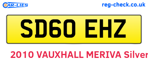 SD60EHZ are the vehicle registration plates.