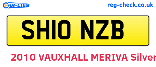 SH10NZB are the vehicle registration plates.