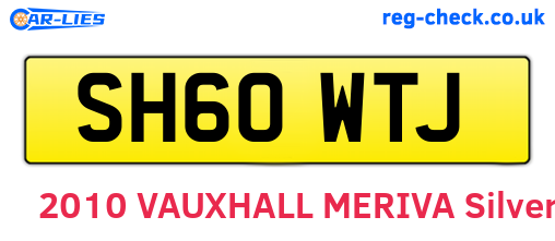 SH60WTJ are the vehicle registration plates.
