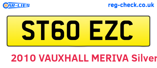 ST60EZC are the vehicle registration plates.