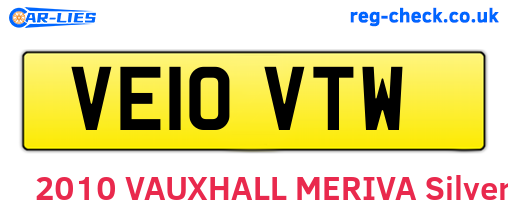 VE10VTW are the vehicle registration plates.