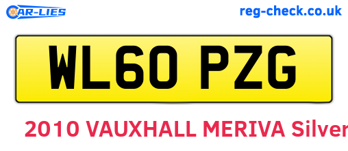WL60PZG are the vehicle registration plates.