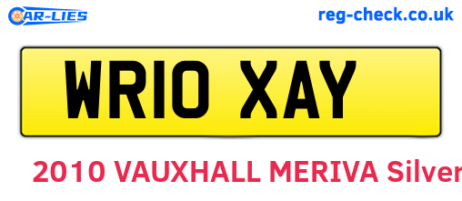 WR10XAY are the vehicle registration plates.