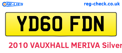 YD60FDN are the vehicle registration plates.