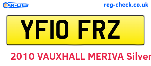 YF10FRZ are the vehicle registration plates.