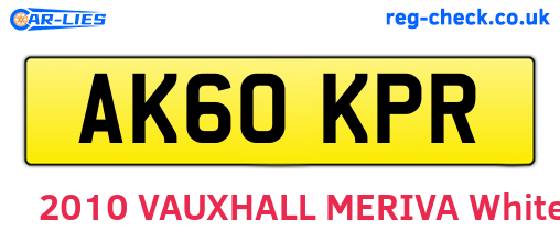 AK60KPR are the vehicle registration plates.