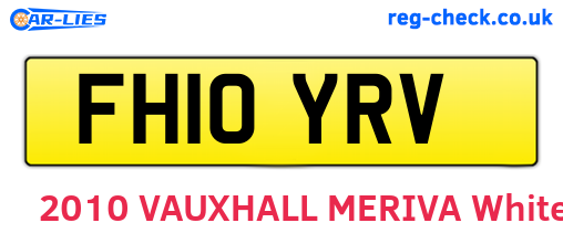 FH10YRV are the vehicle registration plates.