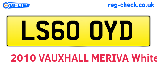 LS60OYD are the vehicle registration plates.