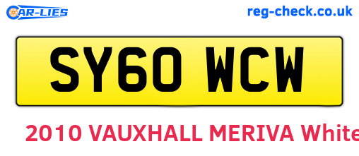 SY60WCW are the vehicle registration plates.