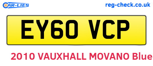 EY60VCP are the vehicle registration plates.