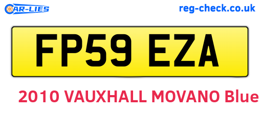 FP59EZA are the vehicle registration plates.