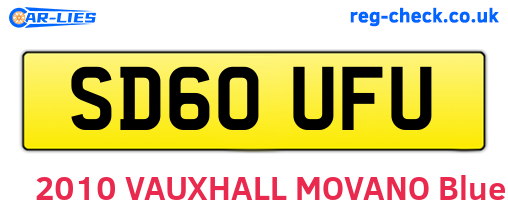 SD60UFU are the vehicle registration plates.
