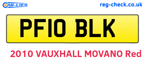 PF10BLK are the vehicle registration plates.