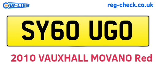SY60UGO are the vehicle registration plates.