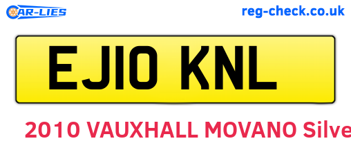 EJ10KNL are the vehicle registration plates.